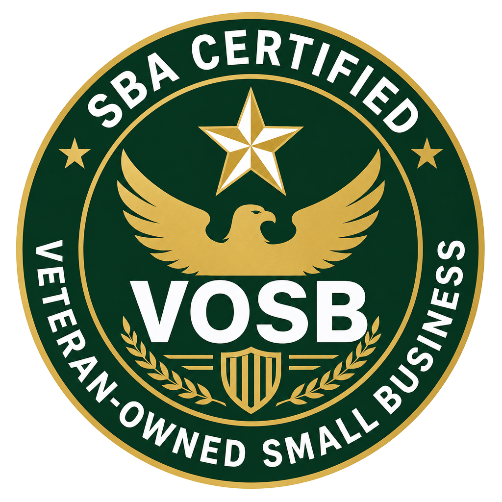 SBA Certified Veteran-Owned Small Business (VOSB) badge